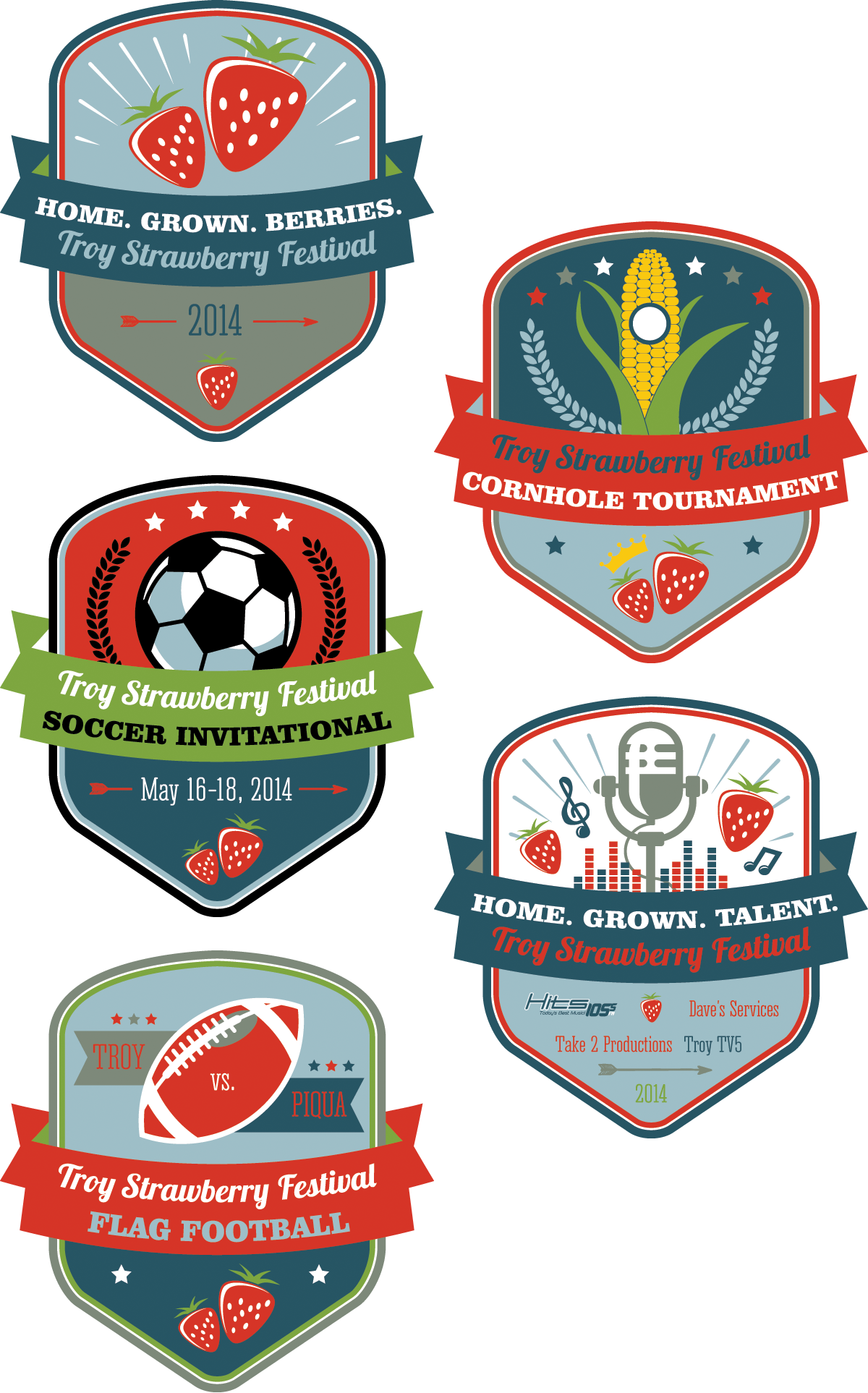 2014 Troy Strawberry Festival logos